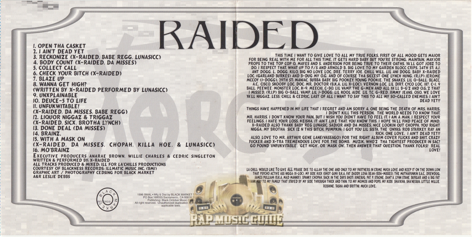 XRaided Xorcist 1st Press. CD Rap Music Guide